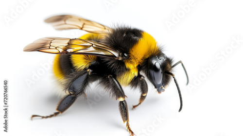 A bee on a white background