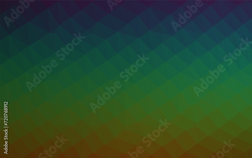 Dark Multicolor, Rainbow vector triangle mosaic template. Colorful illustration in Origami style with gradient. Elegant pattern for a brand book.