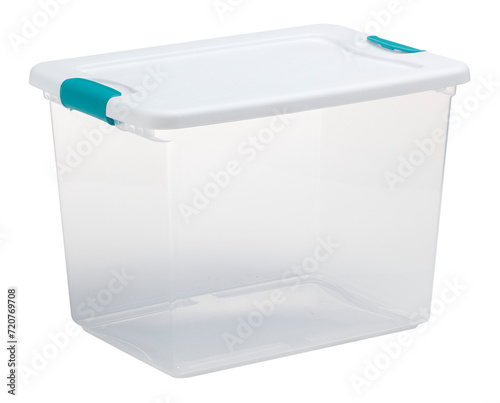 Clear tote isolated on white bkg