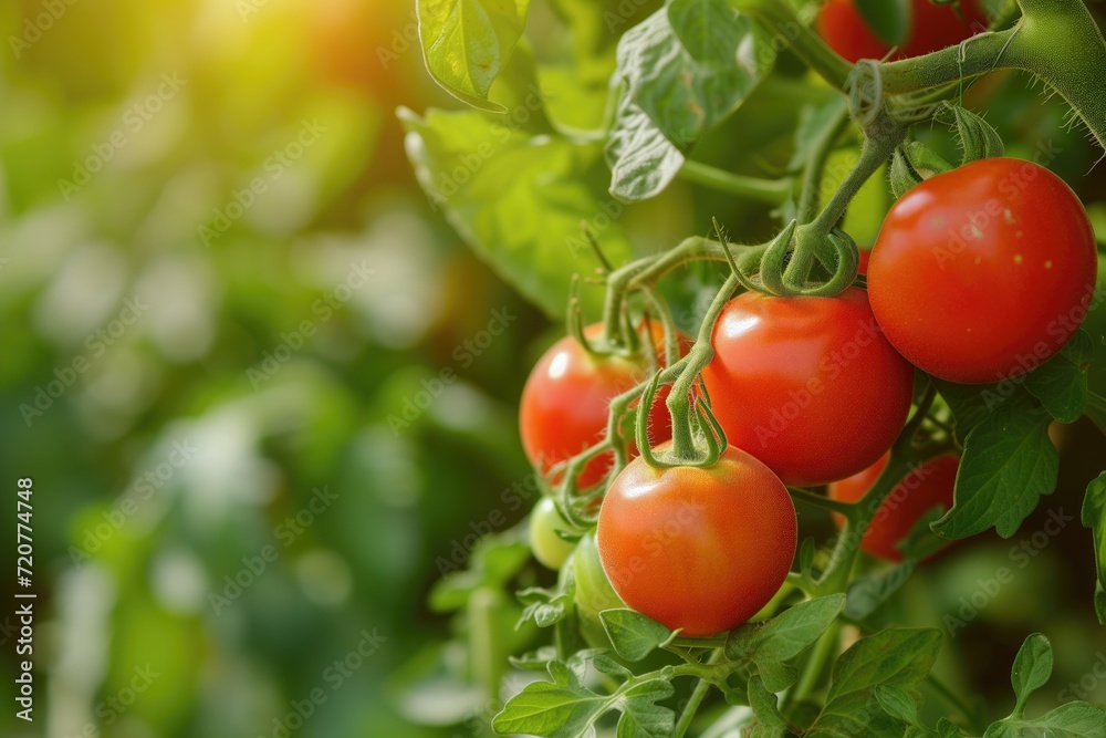 Harvest of sun-ripened tomatoes