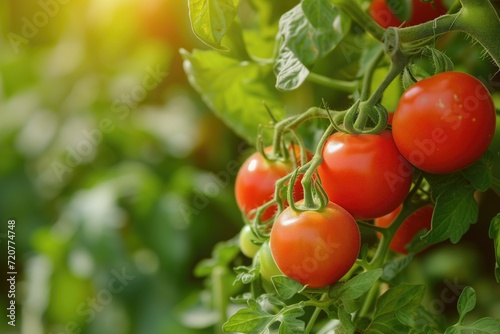 Harvest of sun-ripened tomatoes