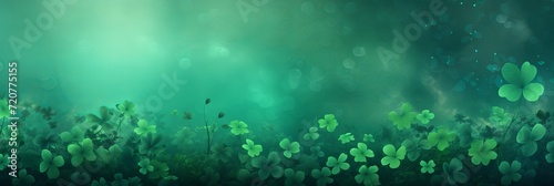 St. Patricks day clover frame banner for custom text â€“ festive irish holiday decoration photo