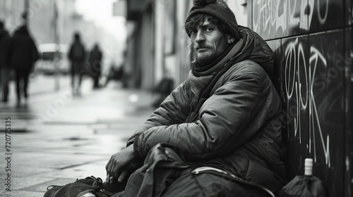 homeless man on the street