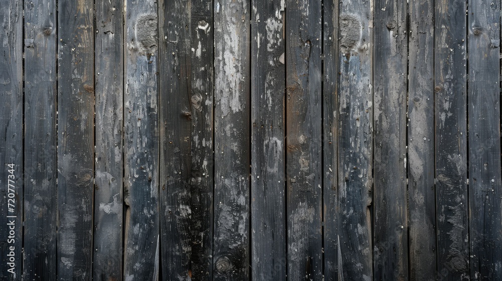 Fototapeta premium Weathered, aged wooden wall with intricate grain patterns, visible cracks, and detailed texture