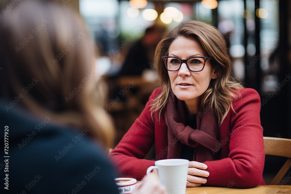 Successful business meeting in cafe. woman negotiating important deal with professionalism Successful business meeting in cafe. woman negotiating important deal with professionalism