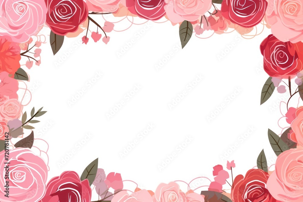 Rose simple clean geometric frame