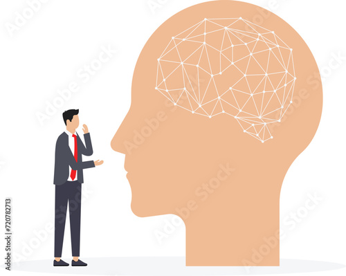 Head and brain wiring concept.
