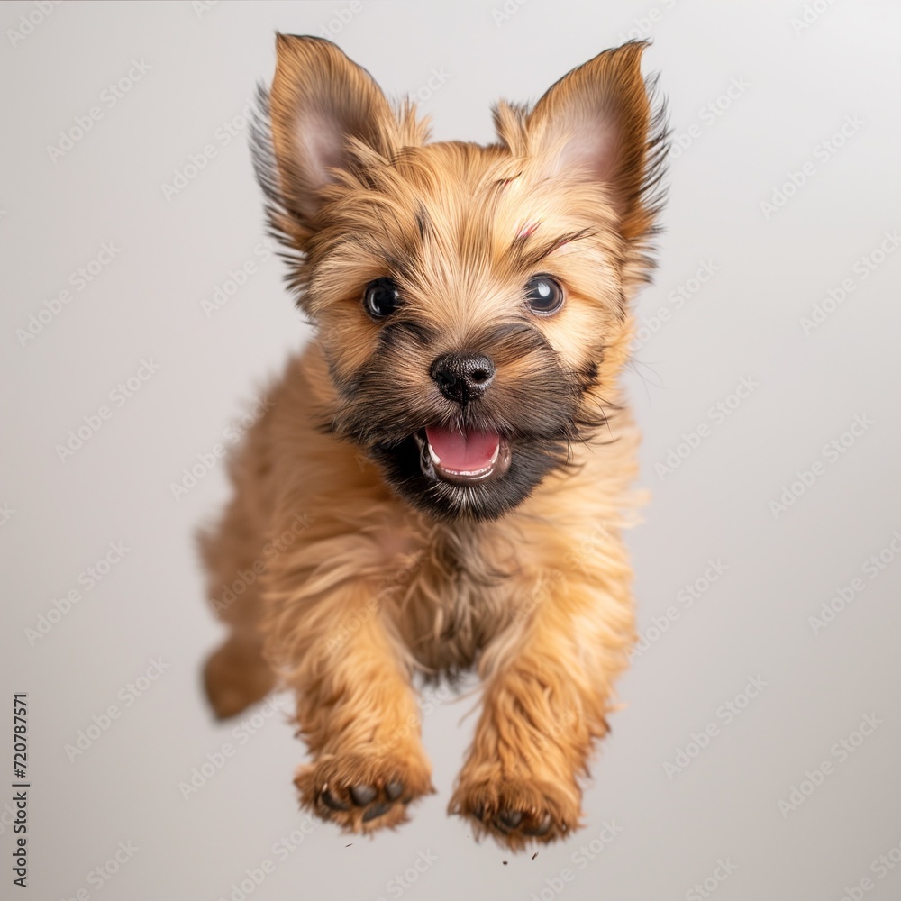 small terrier puppy in the studio having fun small terrier puppy in the studio having fun