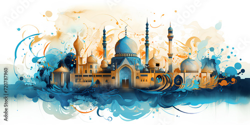 Abstract artistic islamic card background