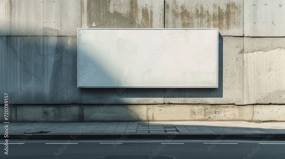Blank city billboard sign on a wall Blank city billboard sign on a wall