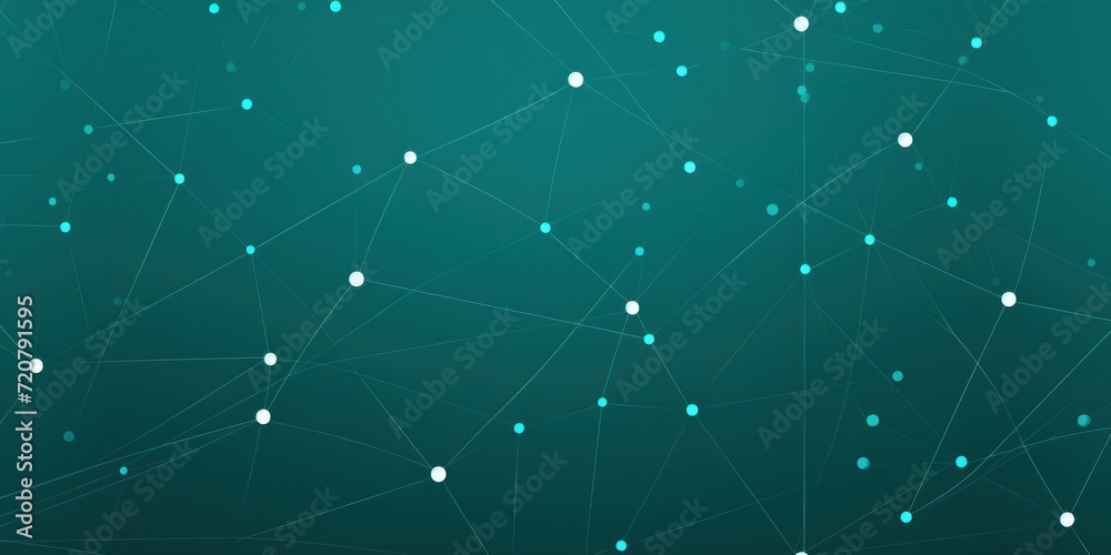 Teal minimalistic background with line and dot pattern