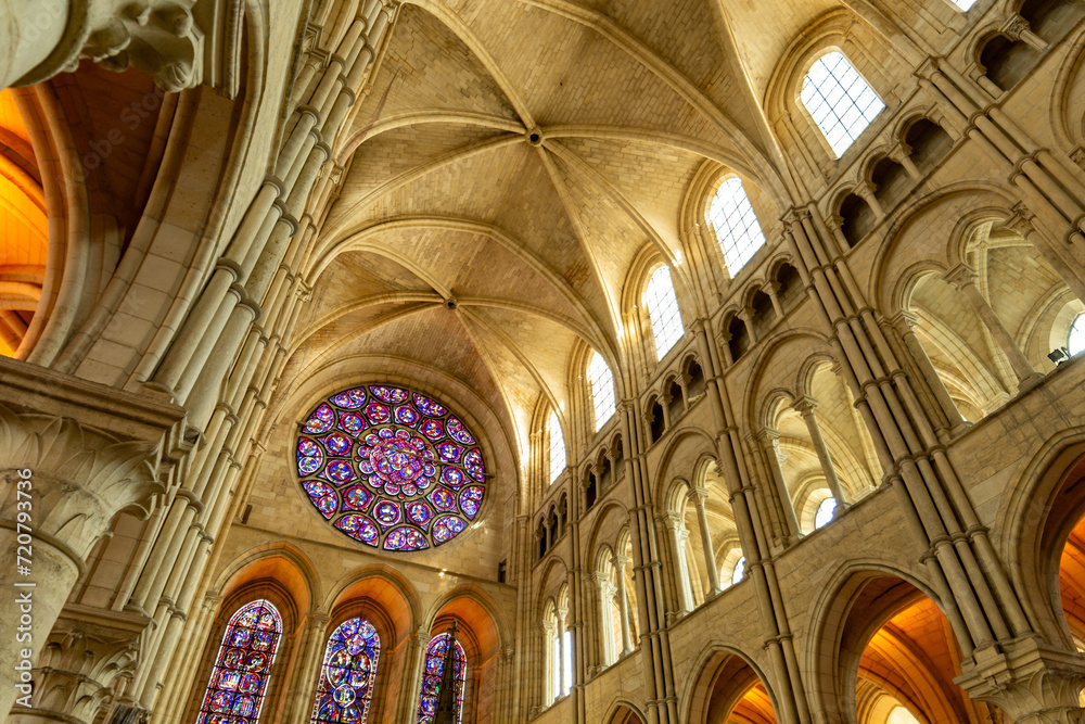 Laon cathedral, Notre-Dame, Aisne, Hauts-de-France, France