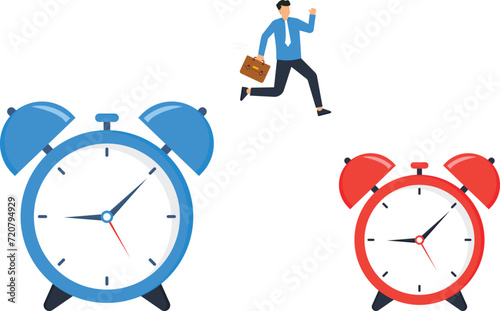 Time management and challenge to overcome to be success, Manage to control time and working timeline concept,
