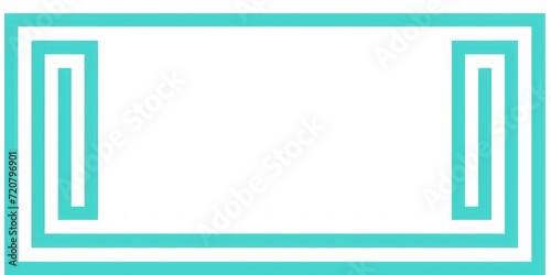 Turquoise simple clean geometric frame