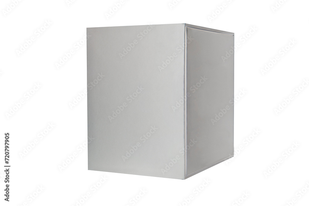 cube white box packaging isolated on white background cube white box packaging isolated on white background