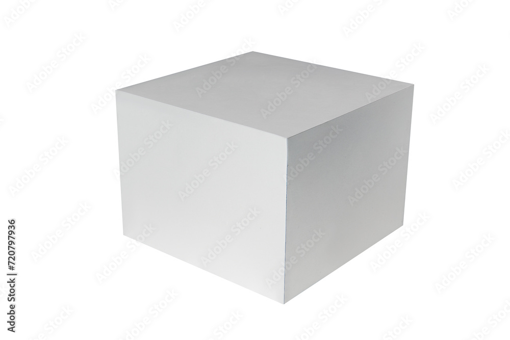 cube white box packaging isolated on white background cube white box packaging isolated on white background