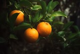 orange tree with oranges	