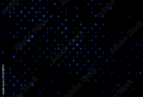 Dark BLUE vector layout with elements of cards.