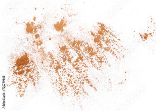 Cinnamon powder pile isolated on white © dule964