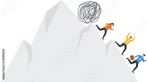 Run away from trouble and avoid from working stress, Conflict with people or escape from financial problem or economic crisis concept,
