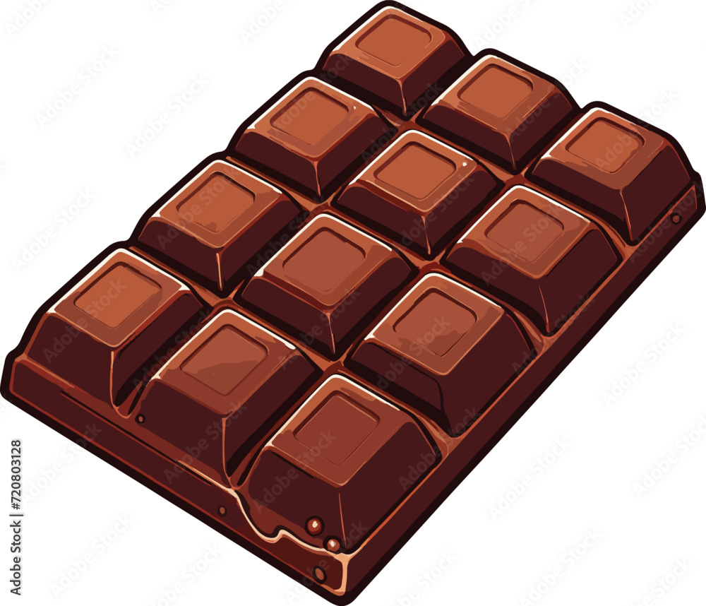 Chocolate Bar On White Background Vector Template Chocolate Bar On White Background Vector Template