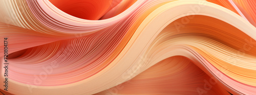 Modern digital abstract 3D background with soft pastel waves. Gradient colors. For designing apps or products.