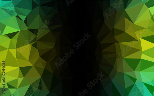 Light Green, Yellow vector low poly texture. Colorful illustration in Origami style with gradient.  Completely new design for your business.