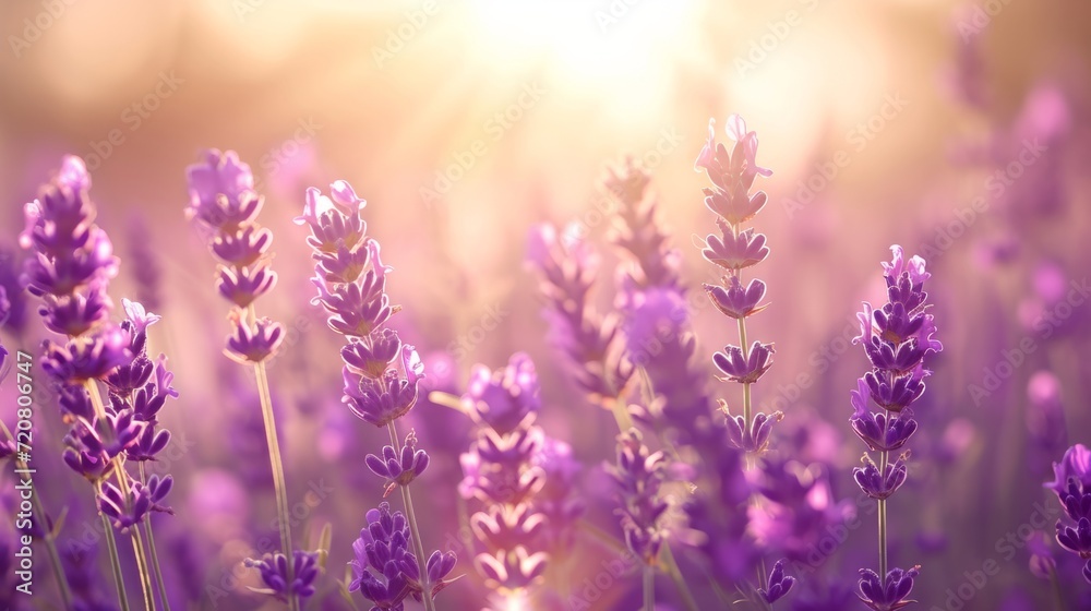 Sunlit lavender field generative ai Sunlit lavender field generative ai
