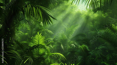  Wallpaper of tropical forest.