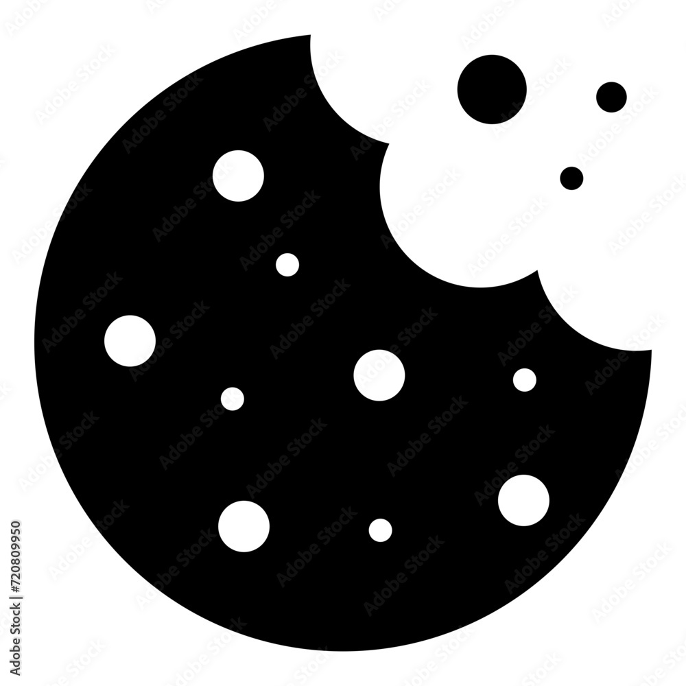 Cookie, biscuit glyph solid icon Cookie, biscuit glyph solid icon