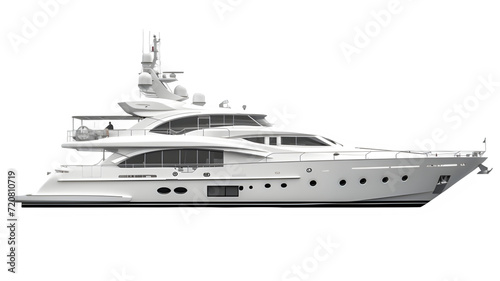 luxury yacht isolated on transparent background ,luxury private ship png ,generative ai © Leo