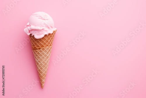 Summer Season Holiday Background with Pastel Ice Cream AI Generated
