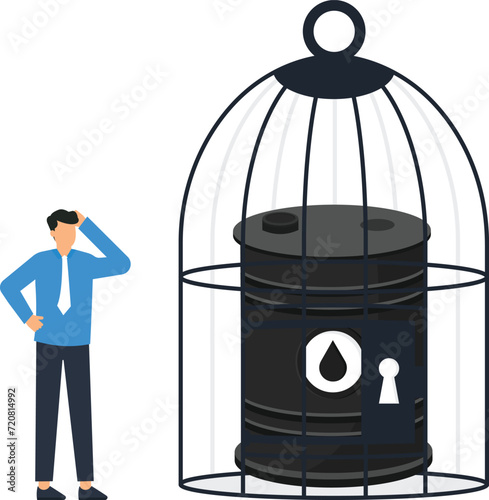 Oil barrier inside the cage and environmental protection, international Limitations and oil containment methods concept,

