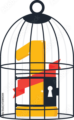 First Prize inside the cage
