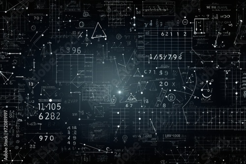 Graphic patterned background of seamless equations and mathematical symbols, incorporating a clean and minimalist design in neutral tones to ensure clarity for educational content overlays