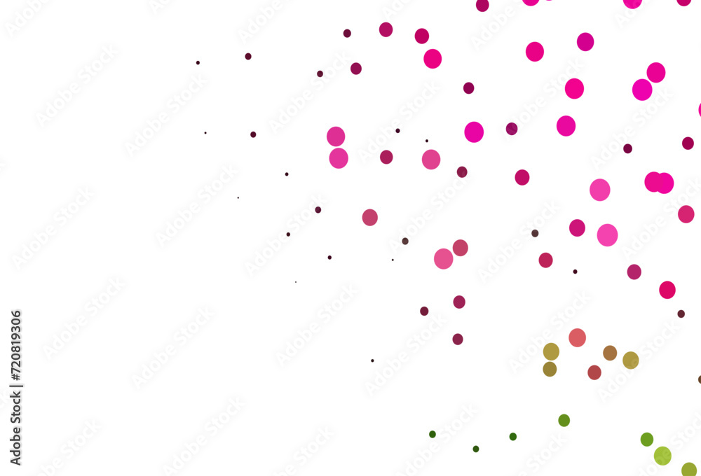 Light Pink, Green vector pattern with spheres. Light Pink, Green vector pattern with spheres.