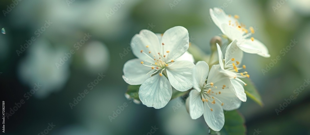 Small white blooms from garden. Small white blooms from garden.