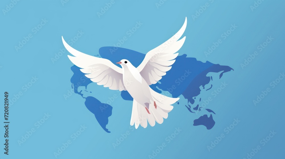 Minimalistic Poster Art for International Day of Peace AI Generated