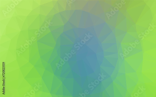 Light Blue, Green vector blurry triangle pattern. Triangular geometric sample with gradient. Brand new design for your business.