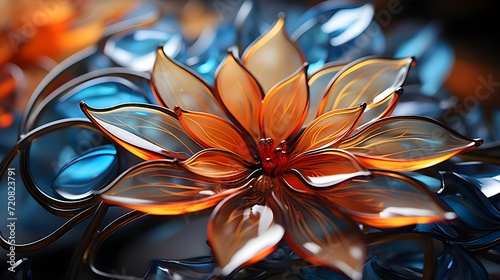 Glass Bloom: Exquisite Flower Crafted in Glass