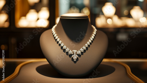 Simplicity in Luxury: A Diamond Necklace at a Department Store