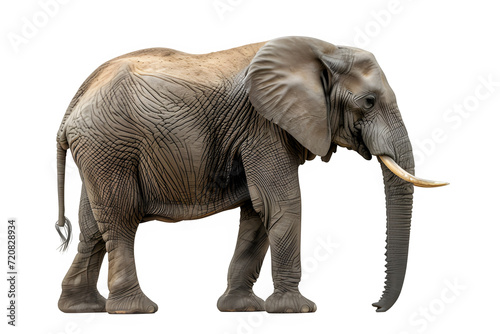 elephant side view isolated on transparent background  generative ai