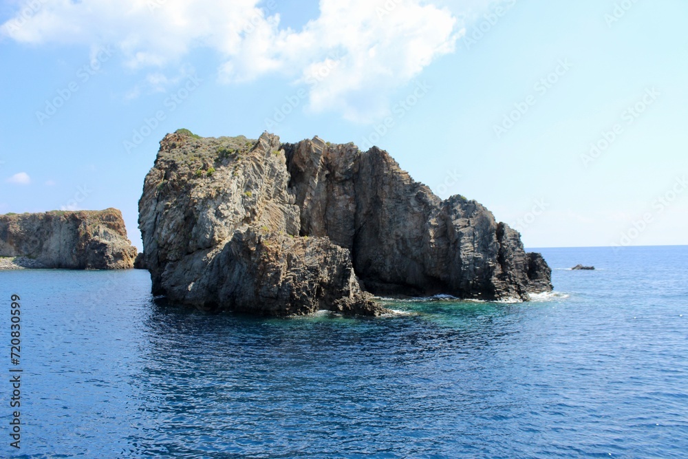 Fototapeta premium lagoon close to sicily and rock in the sea 