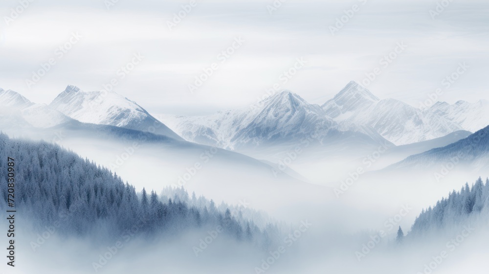 Winter Mountain Landscape in Slovakia AI Generated