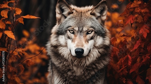 Cinematic Wildlife Wolf for Home Decor Wall Art AI Generated