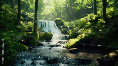 Beautiful waterfall in the forest