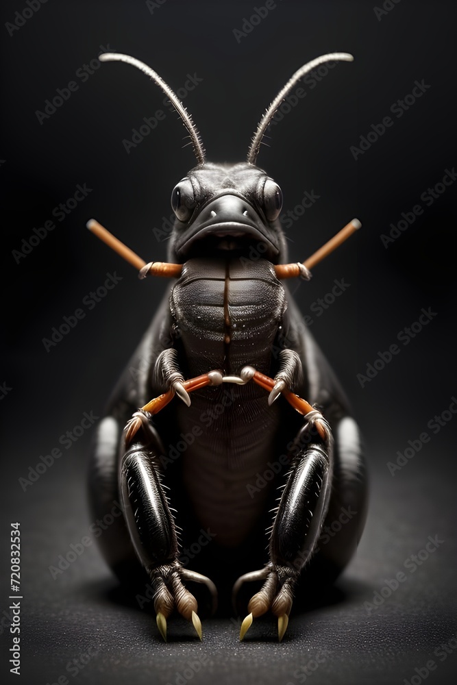 Fototapeta premium beetle on a black background