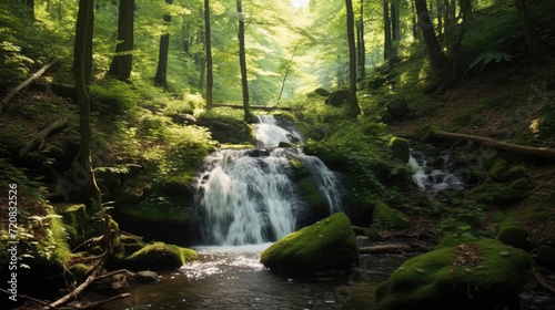 Beautiful waterfall in the forest