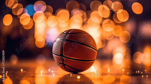 Basketball ball with bokeh effect