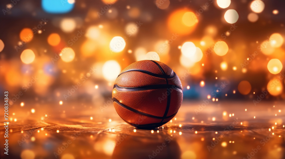 Basketball ball with bokeh effect Basketball ball with bokeh effect